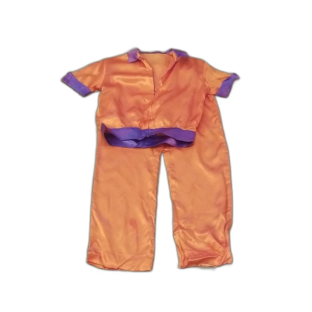Set of 2 Vintage 1982 Handmade Orange & Purple Costume Sets Kids Pajamas Retro